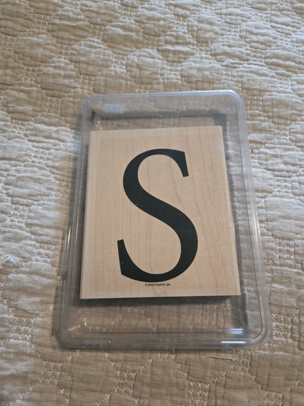 Stampin' Up! Wood Block Letter 'S' in Natural Wood